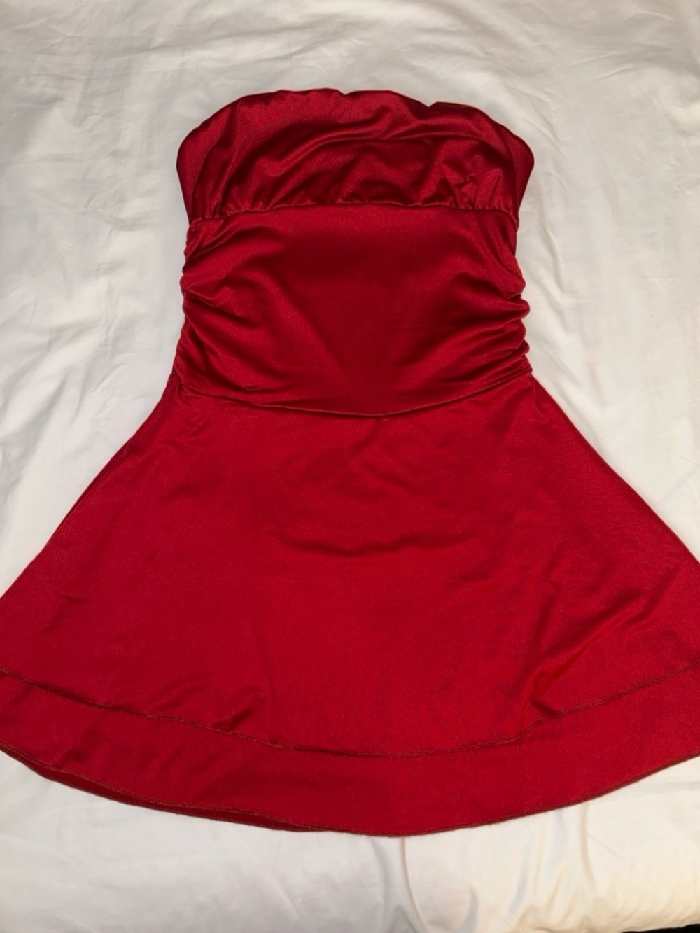 Justify Red Strapless mini dress Fit & Flare Dress